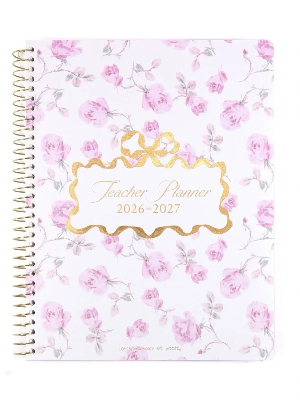 Love Shack Fancy Target Yoobi Weekly Monthly Planner Ribbon Rose Teacher